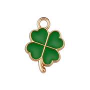 Lucky Light Green Four Leaf Clover Charm