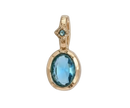 December Blue Topaz Birthstone Charm