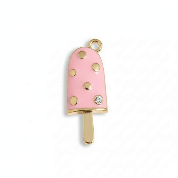 Pink Popsicle Charm