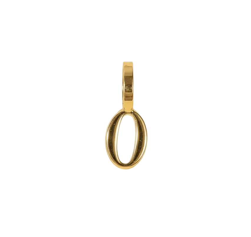 Number Zero Charm (Gold)