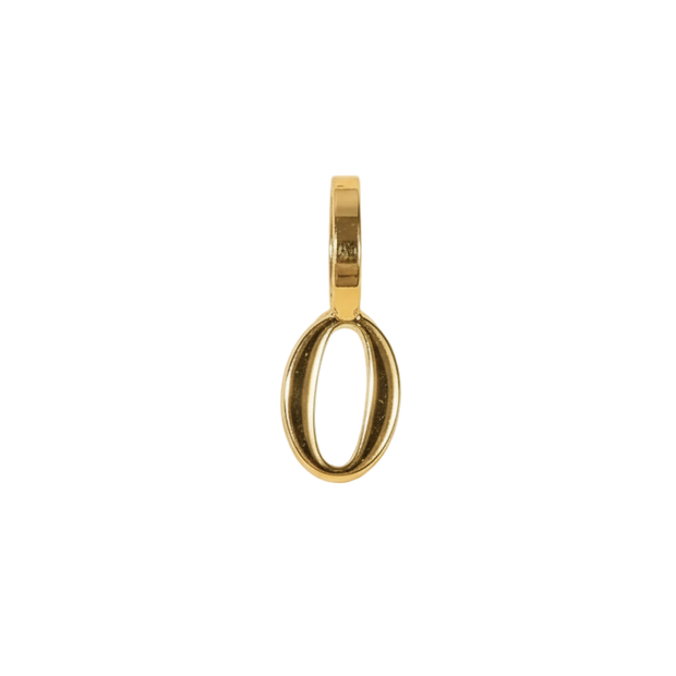 Number Zero Charm (Gold)