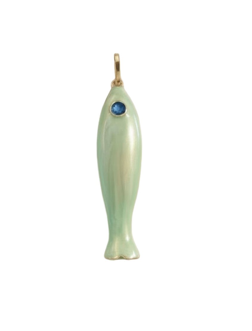 Light Blue Fish Charm