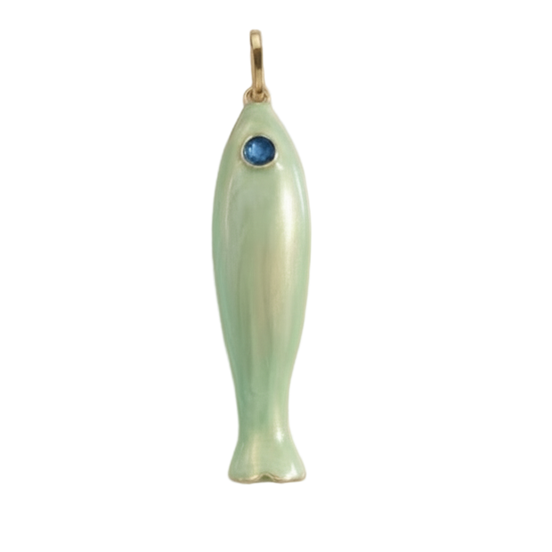 Light Blue Fish Charm