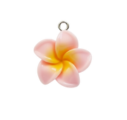 Pink Light Hibiscus Flower Charm