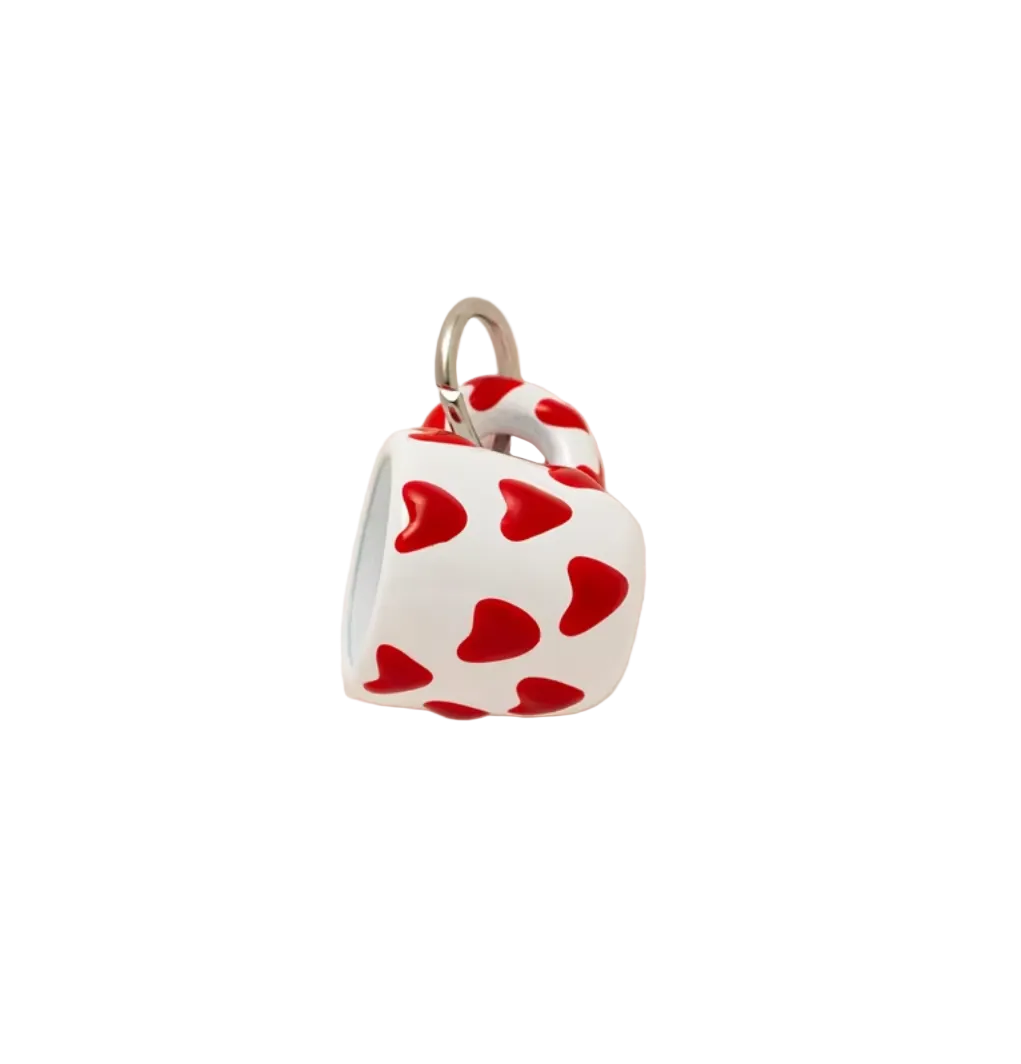 Cute Lover Hearts Ceramic Mug Charm