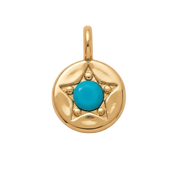 Turquoise and Gold Star Charm