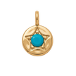 Turquoise and Gold Star Charm