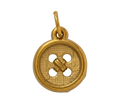 Golden Button Charm