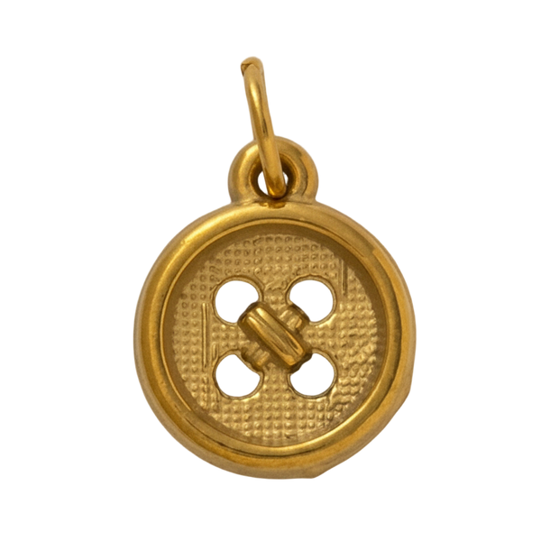 Golden Button Charm