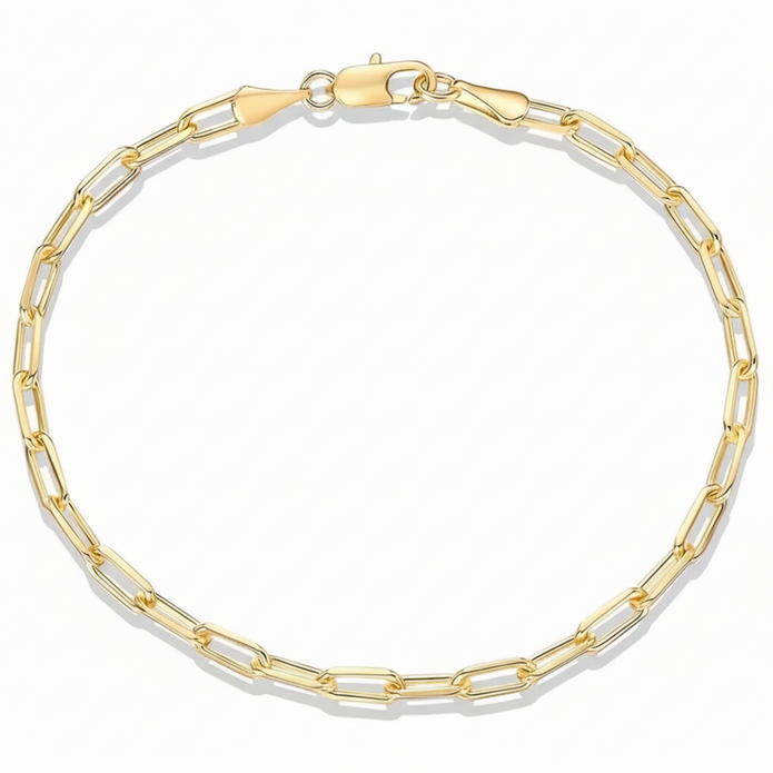 Kaia Paperclip Link Bracelet (Gold)