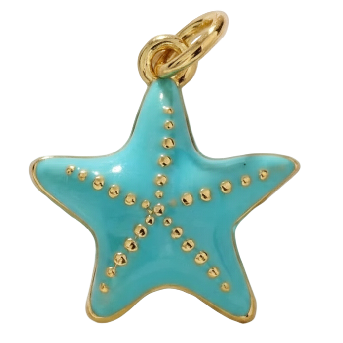 Light Blue Starfish Charm