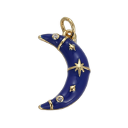 Navy Midnight Moon Charm