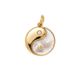 Ying and Yang Pearl Gold Charm