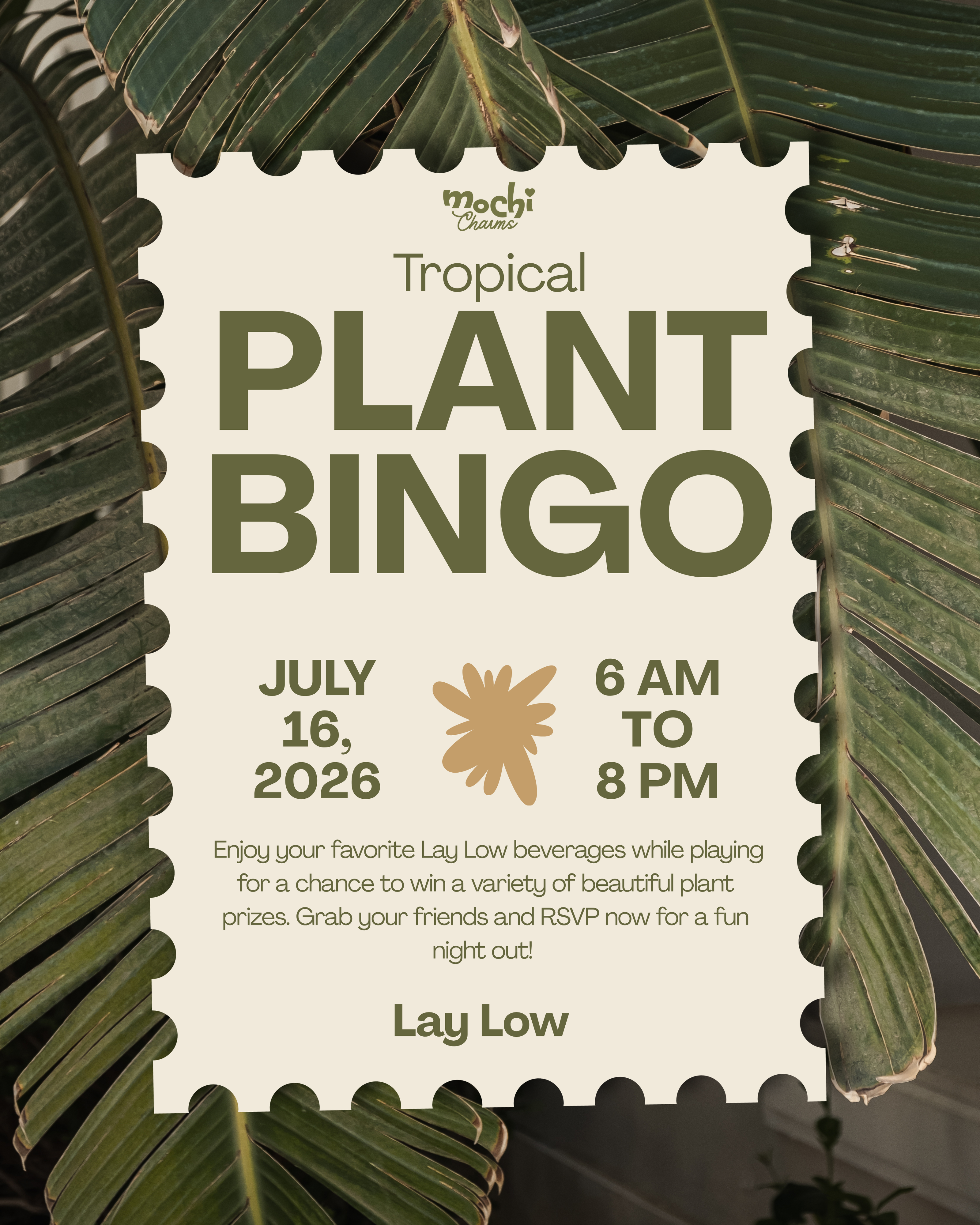 Mochi Charms Plant Bingo Night at Lay Low