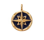 Navy Compass Charm (Gold)