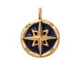 Navy Compass Charm (Gold)