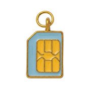 Blue Sim Card Charm