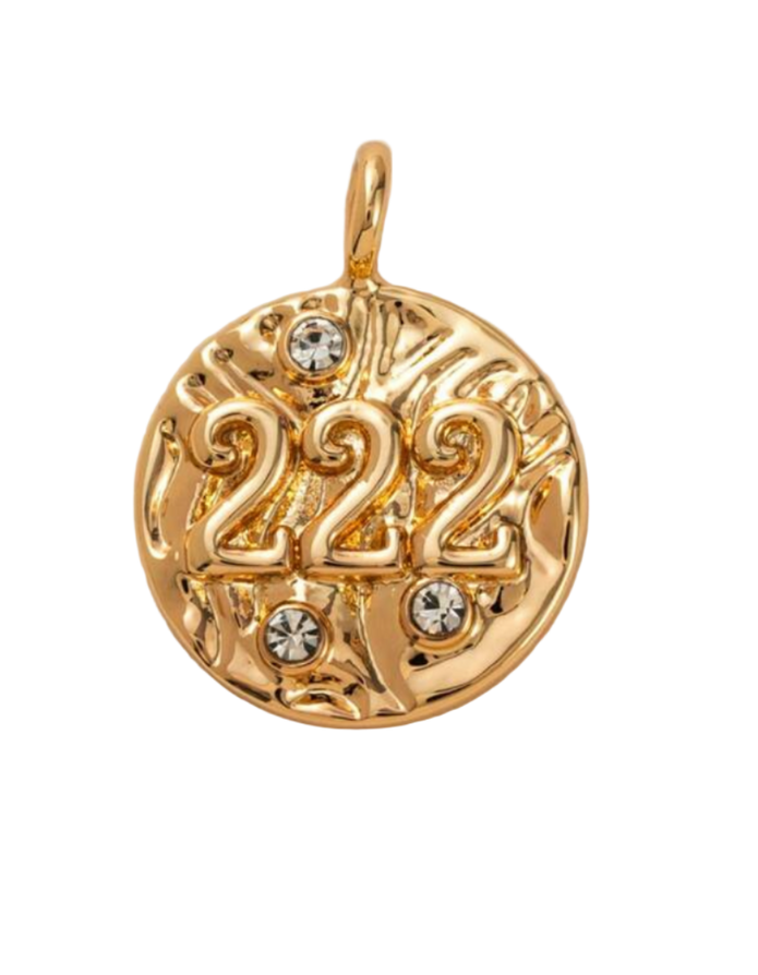 Angel Number 222 Charm (Gold)