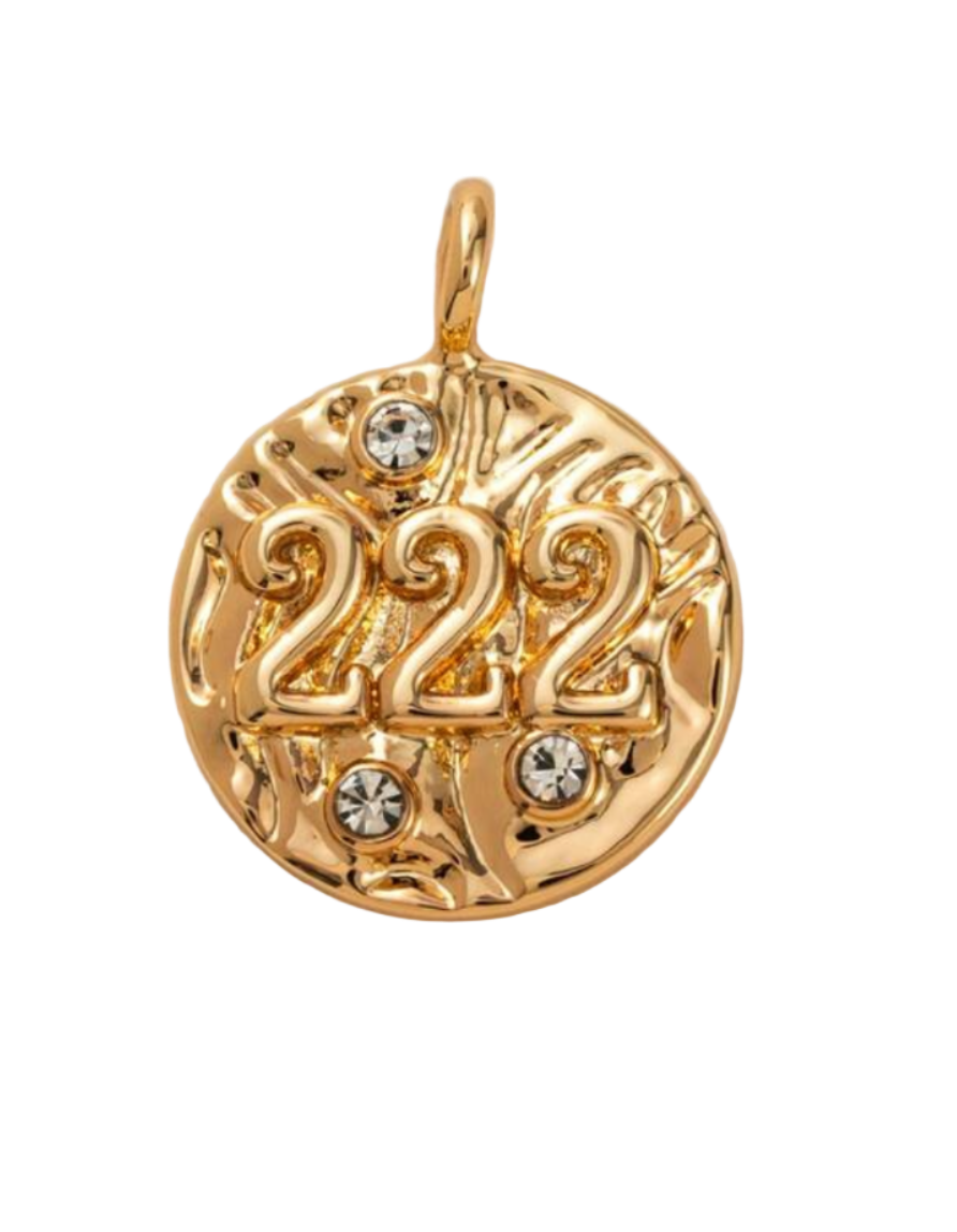 Angel Number 222 Charm (Gold)