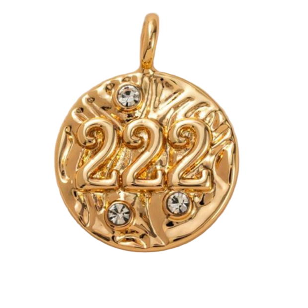 Angel Number 222 Charm (Gold)