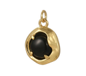 Black Pearl with Gold Claws Accent Charm