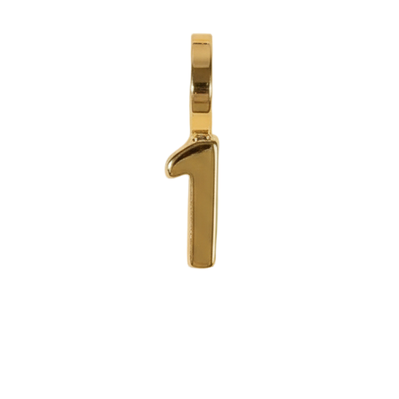 Number 1 Charm (Gold)