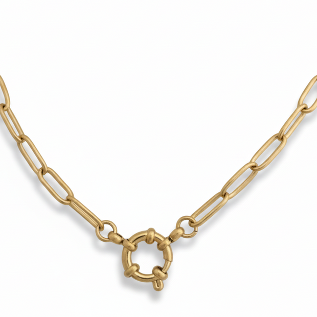 Coco Paperclip Necklace (Gold)