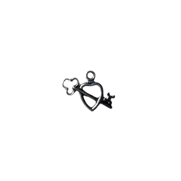 The K-e-y To My Heart Charm (Silver)