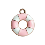 Pink and White Buoy Charm
