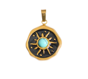 Turquoise Sun Charm
