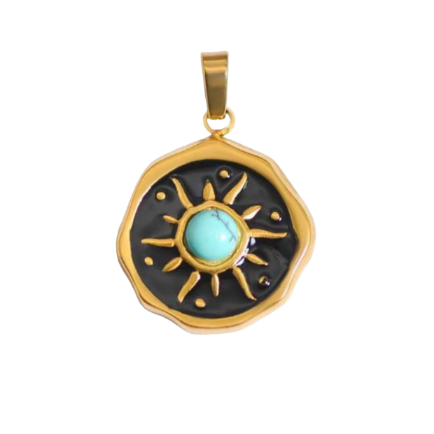 Turquoise Sun Charm