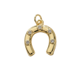 Horseshoe with Diamonds Charm (Gold)