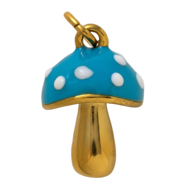 Blue Mushroom Charm