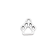 Dog Paw Print Charm (Silver)
