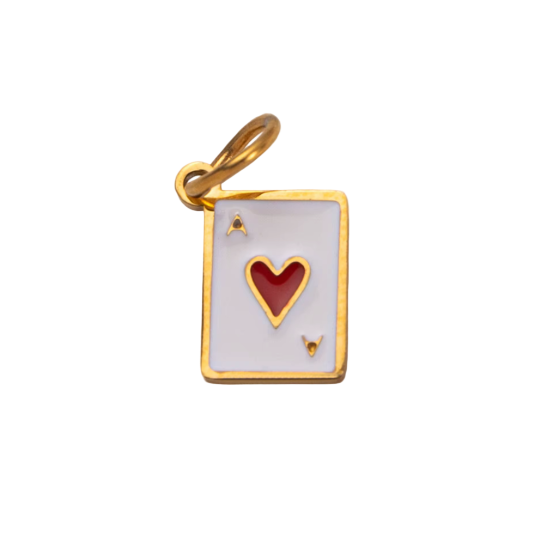 Ace of Hearts Card Charm