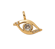 Golden Eye with Diamonds Charm
