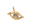 Golden Eye with Diamonds Charm