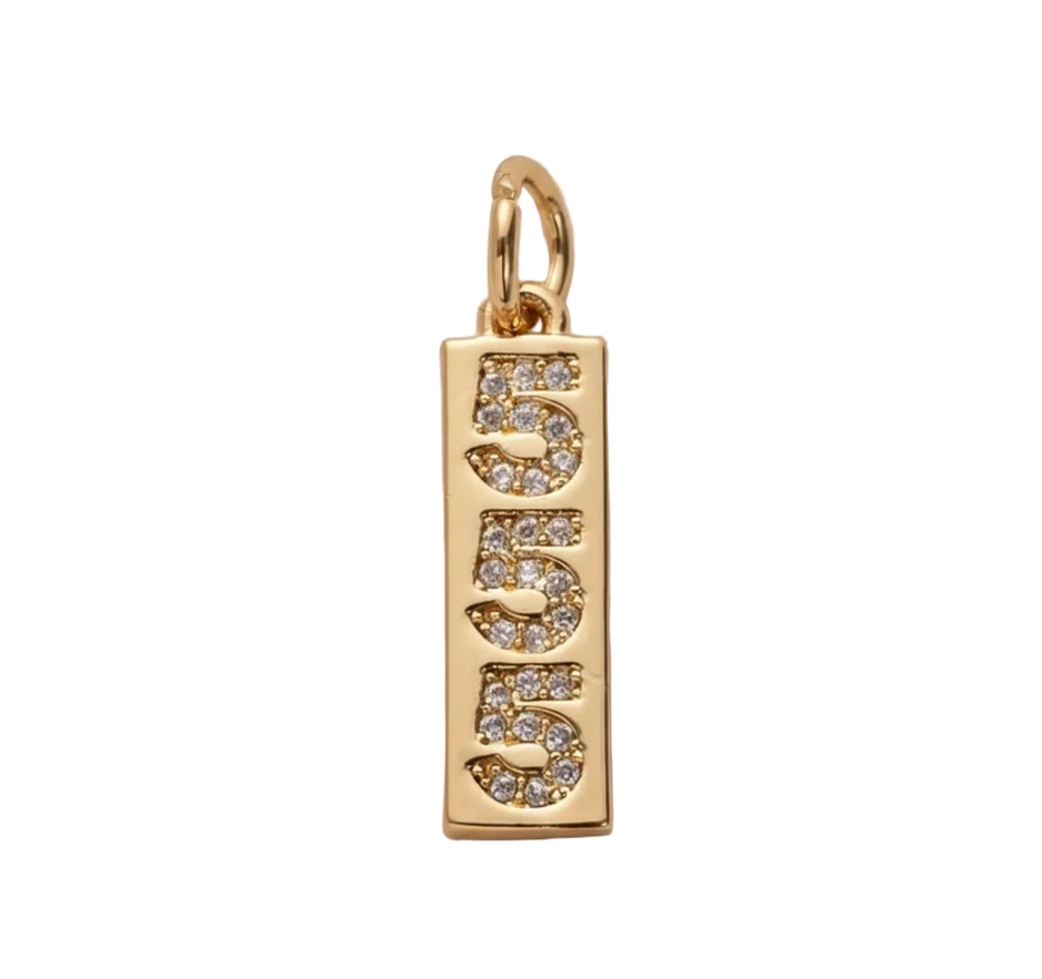Angel Number 555 Charm (Gold)