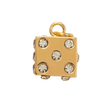 Large Golden Dice with Diamonds Charm