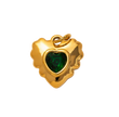 Green Heart of Emerald Charm