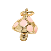 Pink Light Cute Mushroom Charm