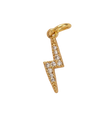 Lighting Bolt With Diamonds Charm