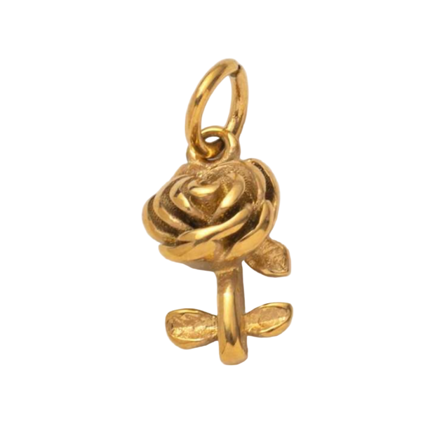 Gold Rose Charm