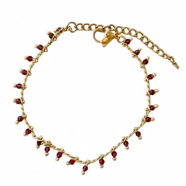 Ruby Beryl Bracelet (Gold)