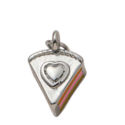 Slice of Cake Charm (Silver)