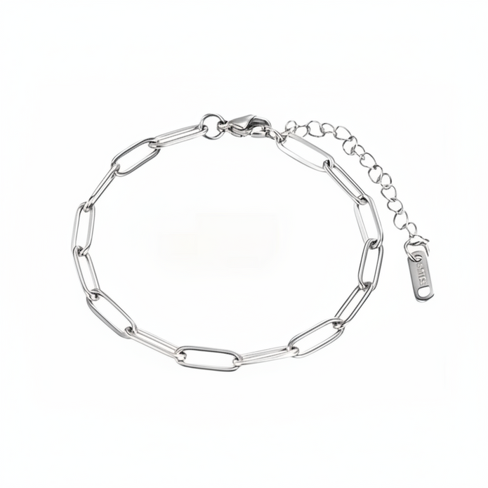 Paper clip Bracelet (Silver)