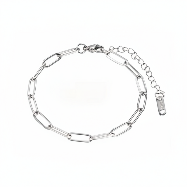 Paper clip Bracelet (Silver)