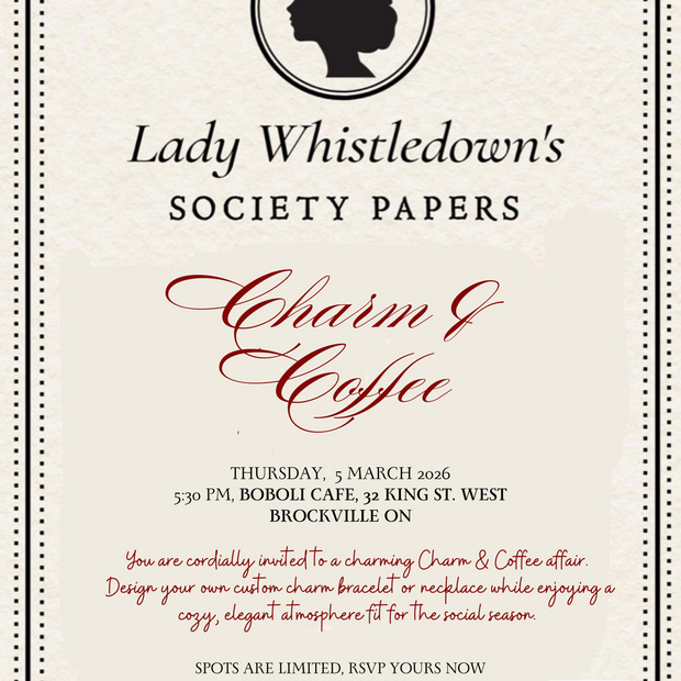 Charm & Coffee Bridgerton Themed Workshop at Boboli Cafe