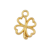 Lucky Four Leaf Clover Charm (Gold)