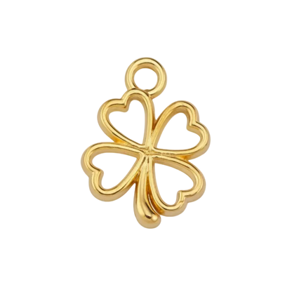 Lucky Four Leaf Clover Charm (Gold)